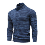 New Winter Men's Turtleneck Sweaters Cotton Slim Knitted Pullovers Men Solid Color Casual Sweaters Male Autumn Knitwear