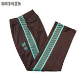 Multicolor Needles Sport Pants Men Women 1:1 High Quality Multi Embroidered Butterfly Stripe Needles Pants AWGE Trousers