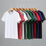 9 Color Summer T-shirts Men Plus Size 10XL 12XL Tshirt Casual Short Sleeve Tops Tees Male Cotton T Shirt Big Size 12XL Black Red