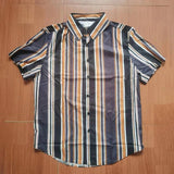 Summer New Mens Vintage Striped Shirt Fashion Casual Luxury Shirt Short Sleeve Hawaii Shirts For Men