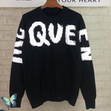 Fall Winter Men Women Couple High Quality Knitting McQueen Sweater