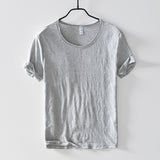 Summer Pure Cotton T-shirt For Men O-Neck Solid Color Casual Thin T Shirt Basic Tees Plus Size Male Short Sleeve Tops Clothing