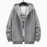 US Size Zip Up Hoodies Autumn Hooded Sweatshirts Men's Hoodie Cardigan Solid Color Classic Jacket Men Coat Men Clothing