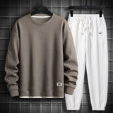 Men 2 Piece Sets Hip Hop Clothes For Men Outfits Streetwear Casual Sweatshirt and Pants Set Men Fashion Clothing