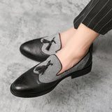 Luxurious Mens Slip-On Casual Shoes Fashion Tassel Men's Shoes Men Loafers Male Dress Brock Carving Shoes Office Designer Shoes