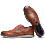 Autumn Man Dress Shoes Genuine Leather Lace-up Men Casual Shoes  Smart Business Office work Footwear Men Shoes