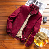 Autumn Mens Bomber Jackets Casual Male Outwear Fleece Thick Warm Windbreaker Jacket Mens Military Baseball Coats Clothing