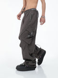 American Street Overalls Cargo Trousers Male Wide Leg Pants Cargo Parachute Loose Casual Design Straight Mens Clothing