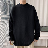 New Korean Style Men Turtleneck Sweaters Fashion Slim Fit Pullover Mens Casual Knitwear Pullovers Male Solid Turtleneck Sweaters