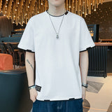 T Shirts For Men Casual Cotton Tee Shirts Hip Hop Korean Fashion Clothing Short Sleeve Shirts Streetwear