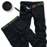 Men's Winter Pant Thick Warm Cargo Pant Casual Fleece Pocket Fur Trouser Plus Size Brushed Fashion Loose Baggr Worker Male