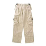 American Street Overalls Cargo Trousers Male Wide Leg Pants Cargo Parachute Loose Casual Design Straight Mens Clothing