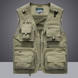 Summer Men Unloading Tactical Vest Coat Casual Men's Photographer Waistcoat Mesh Work Sleeveless Jacket Tools Pocket Vest 5XL