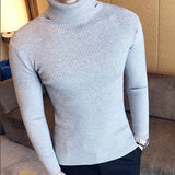 Brand Men Turtleneck Sweaters and Pullovers  Fashion Knitted Sweater Winter Men Pullover Homme Wool Casual Solid Clothes