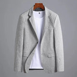 Men Suit Jacket Spring Autumn Casual Loose Business Blazer Masculino Fashion Solid Long Sleeves Button Costume Homme