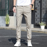 Men Casual Pants Slim Straight Breathable Stretch Classic Trousers for Men Spring Autumn Streetwear Khaki Pant Male High-quality