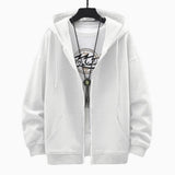 US Size Zip Up Hoodies Autumn Hooded Sweatshirts Men's Hoodie Cardigan Solid Color Classic Jacket Men Coat Men Clothing