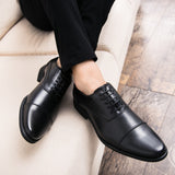 Men Leisure Derby Shoes Business Dress Shoes Classic Triple Joint Oxford Office Gentleman Footwear for Job Luxury Wedding Shoes