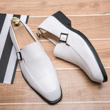 Men White Casual Flat Shoes Loafers Business Office Shoes For Men Driving Moccasins Comfortable Slip On Moccasins Wedding Shoes