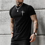 Summer Men' T-shirt Letter Print High Quality Crew Neck T-shirt Everyday Casual Clothing Retro Trendy Sweatshirt Oversized Shirt