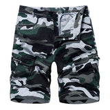 Summer New Mens Casual Trouers Beach Green Camouflage Shorts Military Cargo Work Man Short Pants OverSize 29-40