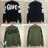 Fall Winter Men Women Couple High Quality Knitting McQueen Sweater