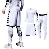 Men's Running Tracksuit Training Fitness Sportswear Set Compression Leggings Sport Clothes Gym Tight Sweatpants