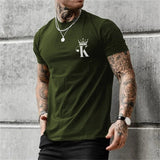 Men's T-shirt Retro Classic Slim Fit Sweat-absorbing Sports Fitness Advanced Short Sleeve Simple Style T Shirt Men Clothing Top