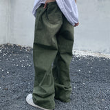 Green Jeans Baggy Distressed Vintage Denim Trousers Male Wide Leg Pants Men Streetwear Retro Oversize Casual Hip Hop