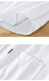 Mens Button Up Shirt Short Sleeve Pure Cotton Turn-down Collar Casual Shirts Male Solid Regular Summer New Korean Clothes