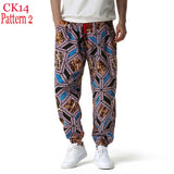Fashion Traditional Nation Print Cotton Linen Joggers Pants Men Hip Hop Harem Trousers Mens Hippie Casual Streetwear Sweatpants