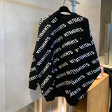 Fall Winter Men Women Couple High Quality Knitting McQueen Sweater