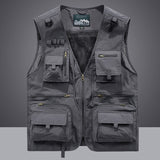 Summer Men Unloading Tactical Vest Coat Casual Men's Photographer Waistcoat Mesh Work Sleeveless Jacket Tools Pocket Vest 5XL