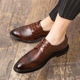 Spring Gentleman Oxfords Leather Shoes Luxury Goods Men Shoes Fashion Casual Pointed Toe Formal Business Male Wedding Dress