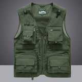 Summer Men Unloading Tactical Vest Coat Casual Men's Photographer Waistcoat Mesh Work Sleeveless Jacket Tools Pocket Vest 5XL