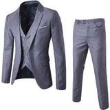 Men Blazers Sets 2 Pieces Elegant Luxury Formal Wedding 3 Suits Full Business Korean Pants Blue Coats Jackets