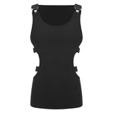 Gym Tank Top Men T-shirts Slim Fit Bodybuilding Sports Fitness Ribbed Vest Tops Breathable Hollow Out Sleeveless Shirts Clubwear