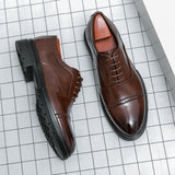 Men Dress Shoes Formal Oxfords Classic Business Office Wedding Shoes Wear Elegant Casual Leather Men Shoes