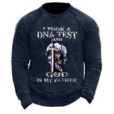 Men's Oversized T-shirts Vintage Knight Templar 3D Printing Fashion Vintage T-shirt Loose Long Sleeve Pullover Blouse Tops