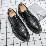 Gentleman Business Formal Leather Shoes Mens Fashion Dress Shoes Classic Italian Formal Office Oxford Shoes For Men Derby Shoes