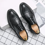 Gentleman Business Formal Leather Shoes Mens Fashion Dress Shoes Classic Italian Formal Office Oxford Shoes For Men Derby Shoes