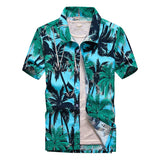 Casual Floral Beach Men's Shirt Summer Short Sleeve Hawaiian Shirts For Men Plus Size Quick Dry Tee Shirt Men Clothes Camis