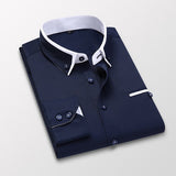 8XL 7XL Hot! Men's Summer Casual Cotton Long-Sleeved Shirts/Male Slim Fit Spring Lapel Business Dress Shirt Tops Brand Clothing