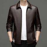 New Wintersweet Men's Genuine Leather Clothes Spring and Autumn High-Grade Motorcycle Leisure Sheepskin Jacket Men