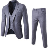 Men Blazers Set Wedding 3 Pieces Elegant 2 Suit Luxury Full Coat Pants Design Latest Vest Business Slim Fit Jacket Trousers