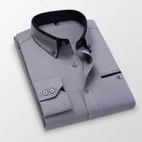 8XL 7XL Hot! Men's Summer Casual Cotton Long-Sleeved Shirts/Male Slim Fit Spring Lapel Business Dress Shirt Tops Brand Clothing