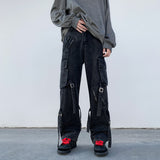 Men Jeans Wide Leg Denim Cargo jean pants Gothic Straight Baggy hip hop Streetwear Skateboard Neutral denim Trousers