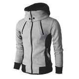 Zipper Men Jackets Autumn Winter Casual Fleece Coats Bomber Jacket Scarf Collar Fashion Hooded Male Outwear Slim Fit Hoody