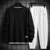 Men 2 Piece Sets Hip Hop Clothes For Men Outfits Streetwear Casual Sweatshirt and Pants Set Men Fashion Clothing