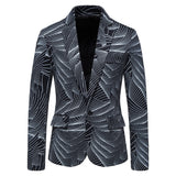 9 Colors!New Men's Fashion Printed Blazer Business Casual Classic One-button Blazers European size Mens Blazer Jacket